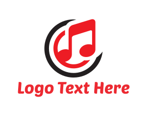 Red Musical Note Logo