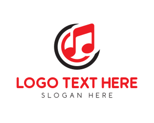 Red Musical Note Logo