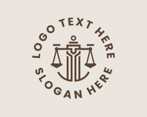 Court House - Legal Column Scale logo design