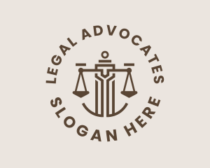 Legal Column Scale  logo design