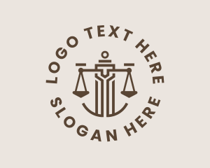 Legal - Legal Column Scale logo design