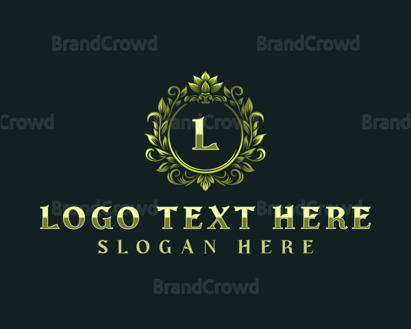 Floral Elegant Crest Logo