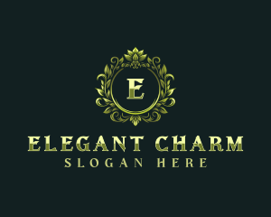 Floral Elegant Crest logo design