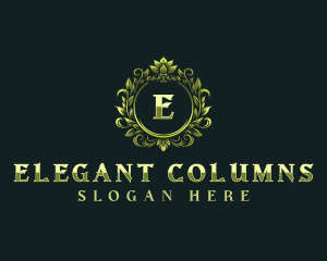 Floral Elegant Crest logo design