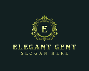 Floral Elegant Crest logo design