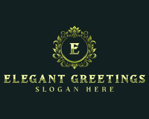 Floral Elegant Crest logo design