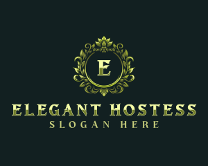 Floral Elegant Crest logo design