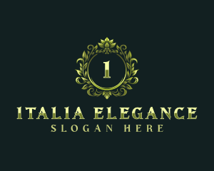 Floral Elegant Crest logo design