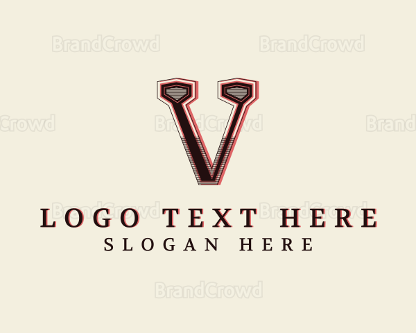 Stylish Studio Brand Letter V Logo