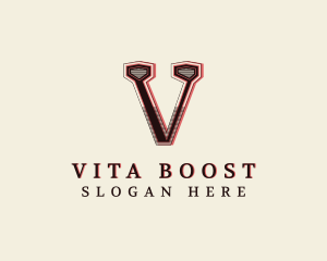 Stylish Studio Brand Letter V logo design