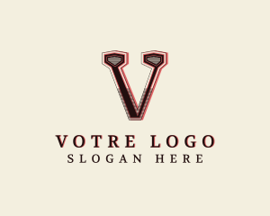 Stylish Studio Brand Letter V logo design