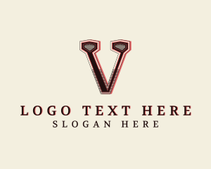 Stylish Studio Brand Letter V Logo
