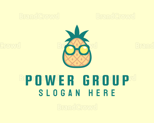 Cool Tropical Pineapple Logo