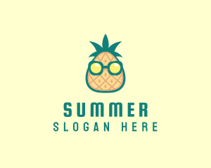 Cool Tropical Pineapple logo design