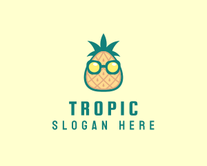 Cool Tropical Pineapple logo design