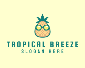 Cool Tropical Pineapple logo design