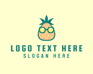 Cool Tropical Pineapple Logo