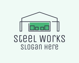 Factory Warehouse Building logo design