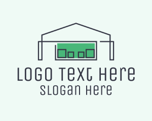 Delivery - Factory Warehouse Building logo design