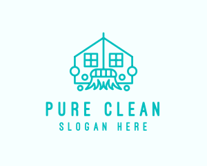 Home Cleaning Mop logo design