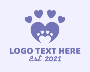 Dog - Heart Pawprint Veterinary logo design