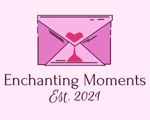 Romantic - Romantic Envelope Hourglass logo design