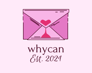 Romantic - Romantic Envelope Hourglass logo design