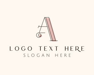 Carpentry - Elegant Boutique Letter A logo design