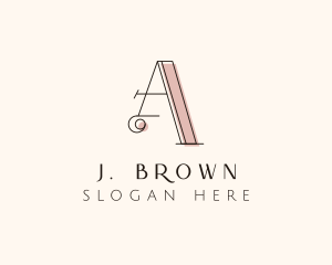 Woodworker - Elegant Boutique Letter A logo design