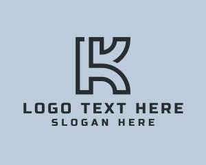 Outline - Architecture Design Letter K logo design