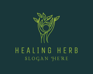 Medicinal - Wellness Human Leaves logo design