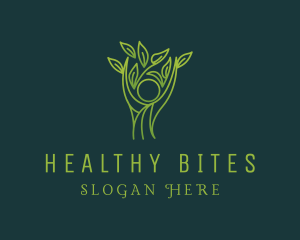 Wellness Human Leaves logo design