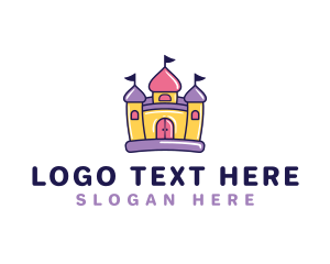 Bouncy Castle - Inflatable Kids Castle logo design