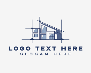 Blueprint - Architect Blueprint Construction logo design