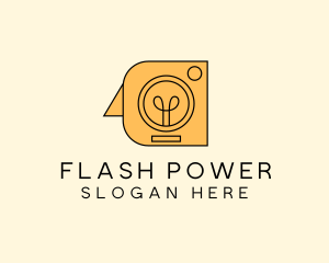 Camera Flash Bulb  logo design