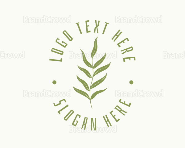 Tropical Fern Leaf Plant Logo