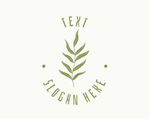 Tropical Fern Leaf Plant logo design