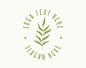 Tropical Fern Leaf Plant Logo