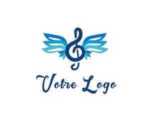 Flying Musical Note Logo