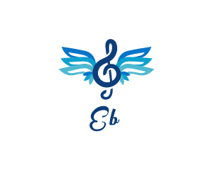 Audio Transcriber - Flying Musical Note logo design