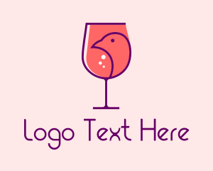 Sommelier - Bird Wine Tasting logo design