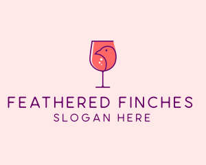 Bird Wine Tasting  logo design