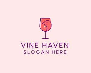 Bird Wine Tasting  logo design