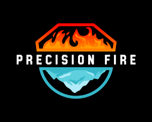 Fire Ice Hvac Thermal logo design