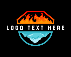 Iceberg - Fire Ice Hvac Thermal logo design