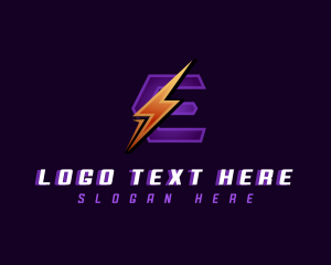 Charge - Electrical Power Letter E logo design