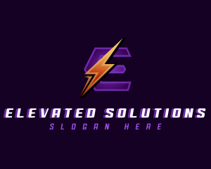 Electrical Power Letter E logo design