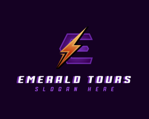 Electrical Power Letter E logo design