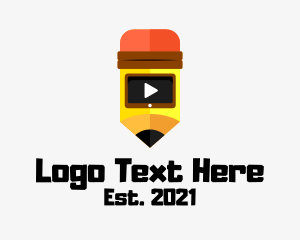 Online App - Online Learning Pencil logo design