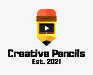 Online Learning Pencil  logo design